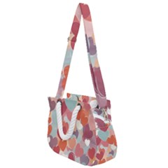 Valentines Day Hearts Romance Love Rope Handles Shoulder Strap Bag by Posterlux