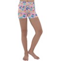 Ice Cream Donut Sweets Candie Kids  Lightweight Velour Yoga Shorts View1