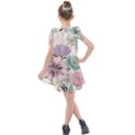 Flowers Pattern Floral Kids  Tie Up Tunic Dress View2