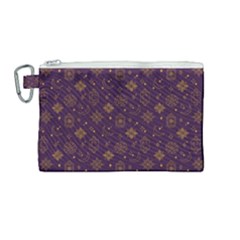 Moon Stars Pattern Canvas Cosmetic Bag (medium) by Sabxi