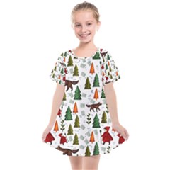 Little Red Riding Hood Seamless Kids  Smock Dress by Sabxi