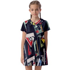 Abstract Case Kids  Asymmetric Collar Dress by kyorashop23