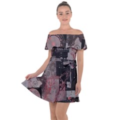 Aesthetic , Aesthetic, Dark Off Shoulder Velour Dress by kyorashop23