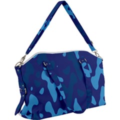 Blue Camouflage Pattern Canvas Crossbody Bag by kyorashop23
