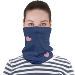 Corazones, Blue, Pattern Face Seamless Bandana (adult) by kyorashop23