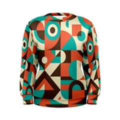 Retro Colorful Background, Retro Abstraction Women s Sweatshirt by kyorashop23