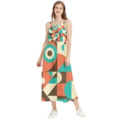 Retro Colorful Background, Retro Abstraction Boho Sleeveless Summer Dress by kyorashop23