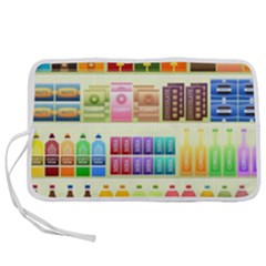 Supermarket Shelf Products Snacks Pen Storage Case (l) by Cemarart
