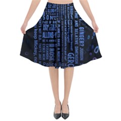 Doctor Who Tardis Flared Midi Skirt by Cemarart