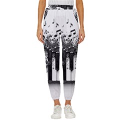 Piano Sounds Women s Cropped Drawstring Pants by RiverRootz