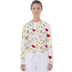 Pattern Seamless Texture Fruit Women s Slouchy Sweat by Sabxi