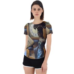 Lady Back Cut Out Sport T-shirt by bestdesignintheworld