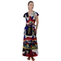 abstract-1 Flutter Sleeve Maxi Dress View1