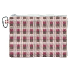 Retro 60s 50s Plaid Pattern 2 Canvas Cosmetic Bag (xl) by violetheavensky