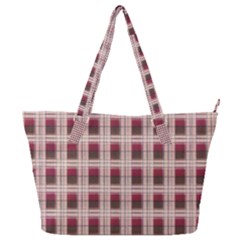 Retro 60s 50s Plaid Pattern 2 Full Print Shoulder Bag by violetheavensky