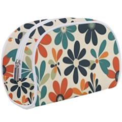 Retro Scandinavian Nordic Flowers Pattern 2 Make Up Case (large) by violetheavensky