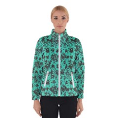 Mid Century Retro Floral 1970s 1960s Pattern 102 Women s Bomber Jacket by violetheavensky