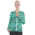 Mid Century Retro Floral 1970s 1960s Pattern 102 Casual Zip Up Jacket View1