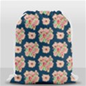 Retro 1880s Flowers Pattern 7 Drawstring Bag (Small) View1