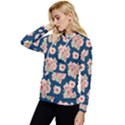 Retro 1880s Flowers Pattern 7 Women s Lightweight Drawstring Hoodie View2