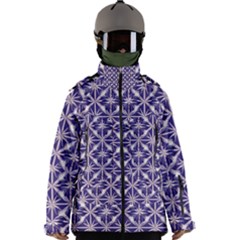 Royal Fractal Pattern 4 Men s Zip Ski And Snowboard Waterproof Breathable Jacket by violetheavensky