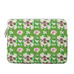 Retro 1880s Flowers Pattern 4 13  Vertical Laptop Sleeve Case With Pocket by violetheavensky