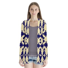 Royal Fractal Pattern 3 Drape Collar Cardigan by violetheavensky