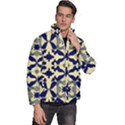 Royal Fractal Pattern 3 Men s Puffer Bubble Jacket Coat View3