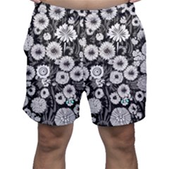 Mid Century Retro Floral 1970s 1960s Pattern 87 Mid Century Retro Floral 1970s 1960s Pattern 86 Men s Shorts by violetheavensky