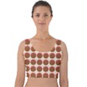 Retro 40s 50s Cupcake Pattern Velvet Crop Top View1