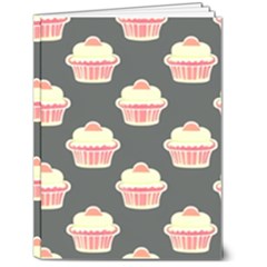 Retro 40s 50s Cupcake Pattern 4 6  X 8  Hardcover Notebook by violetheavensky