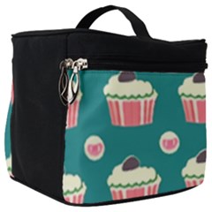 Retro 40s 50s Cupcake Pattern 2 Make Up Travel Bag (big) by violetheavensky