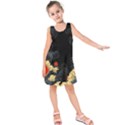 Korean Art Flowers Asian Pattern Kids  Sleeveless Dress View1