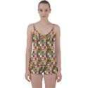 Template Christmas Pattern Tie Front Two Piece Tankini View1