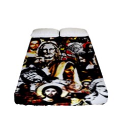 Jesus Christ Modern Halftone Pattern Fitted Sheet (full/ Double Size) by snek