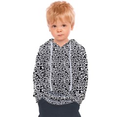 Black White Giraffe Pattern Kids  Overhead Hoodie by DinkovaArt
