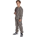 Beige Snake Pattern Kids  Sweatshirt set View2