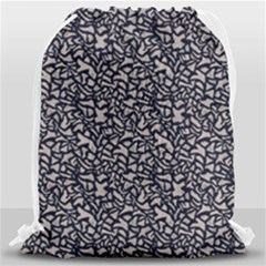 Brown Giraffe Pattern Drawstring Bag (large) by DinkovaArt