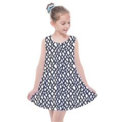 Black White Snake Pattern Kids  Summer Dress by DinkovaArt