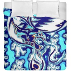 Trippy Dippy Bears Blue Dancing Greatful Dead Skull Steal Your Face Duvet Cover Double Side (king Size) by Salmanaz77