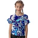 Trippy Dippy Bears Blue Dancing Greatful Dead Skull Steal Your Face Kids  Cut Out Flutter Sleeves View1
