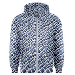 Blue Snake Men s Zipper Hoodie by DinkovaArt