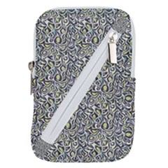 Green Leaves Belt Pouch Bag (large) by DinkovaArt