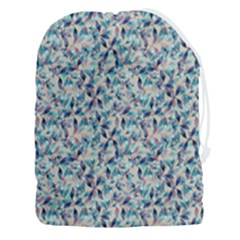 Blue Leaves (2) Drawstring Pouch (3xl) by DinkovaArt