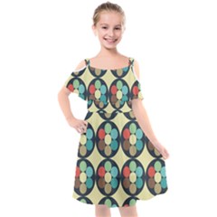 Circles Round Pattern Sphere Ball Kids  Cut Out Shoulders Chiffon Dress by Sabxi