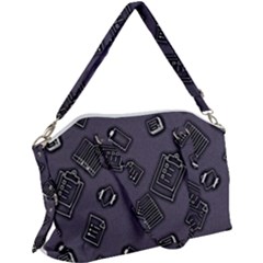 Background Wallpaper Pattern Notes Canvas Crossbody Bag by Sabxi