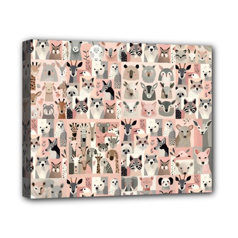 Happy Animals Canvas 10  X 8  (stretched) by DinkovaArt