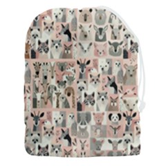 Happy Animals Drawstring Pouch (3xl) by DinkovaArt