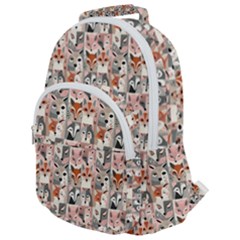 Foxs Rounded Multi Pocket Backpack by DinkovaArt