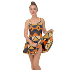 Aztec Mexico Inca Mayan Design Inside Out Casual Dress by Tsamara